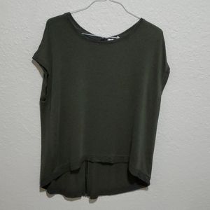 Matty M XL Kade Green Zipper Back Sweater Top